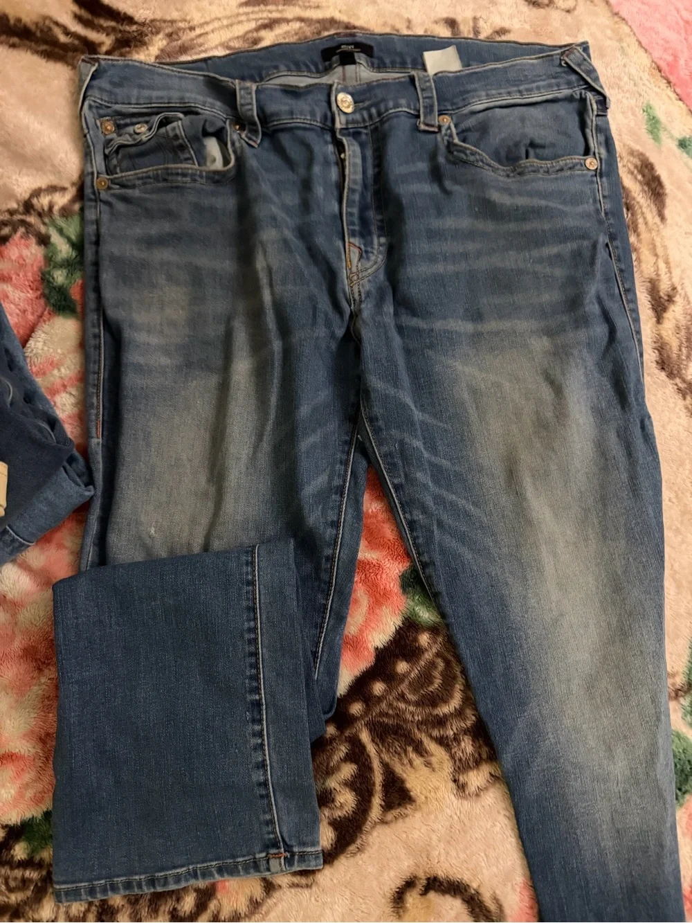 True Religion Men's Faded Blue Denim Jeans